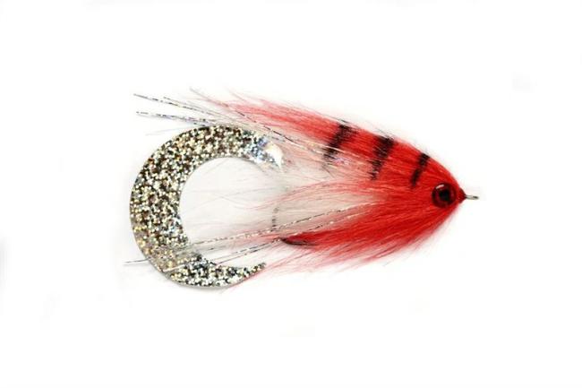 Pike Flies | Paolo’s Wiggle Tail White Red 6/0 Pike Fishing Pike Flies